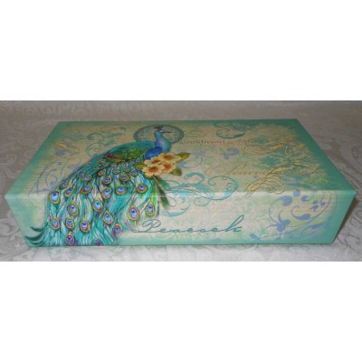 Punch Studio Vintage Peacock Memory Keepsake Storage Nesting Gift Box Teal NEW 802126618424  163164089550